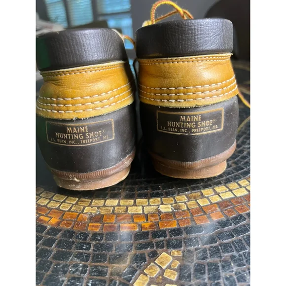 L.L. Bean Maine Hunting Shoe Duck Shoes 10MMade in USABrown Leather Rubber